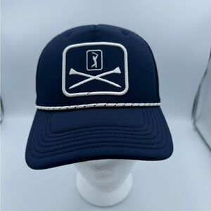 PGA Black cross tee golf hat